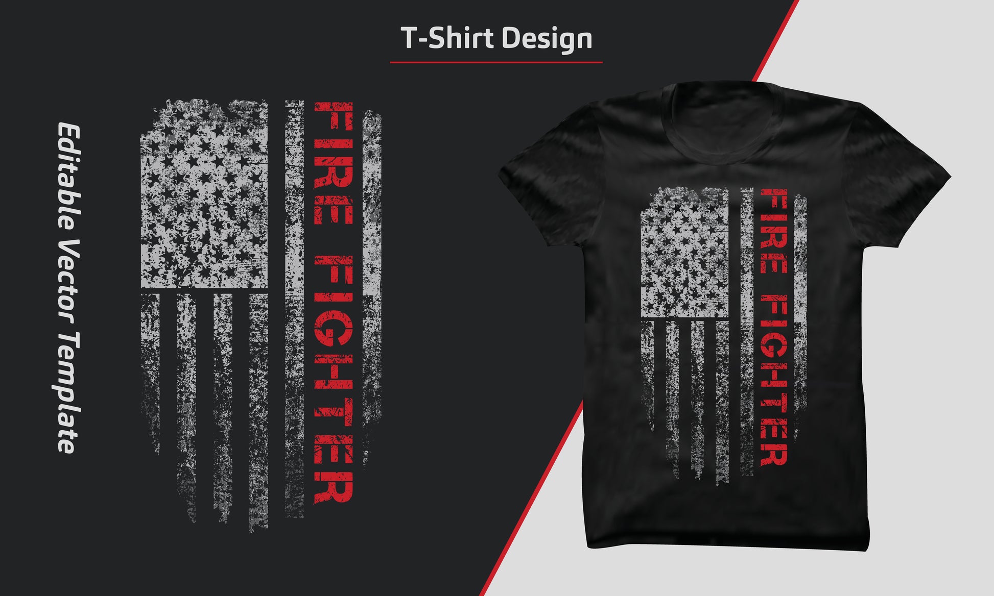 Firefighter Flag tee
