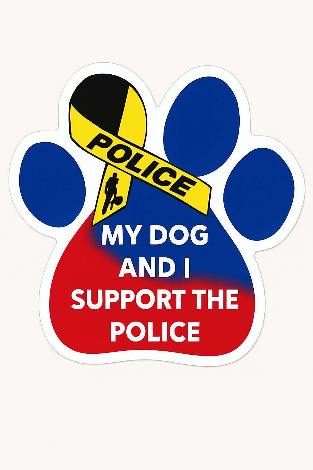 My dog and I support stickers