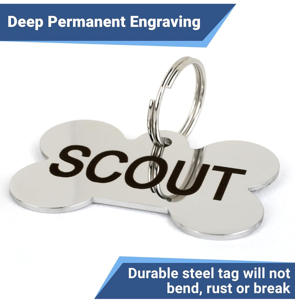 Pet id tag engraved